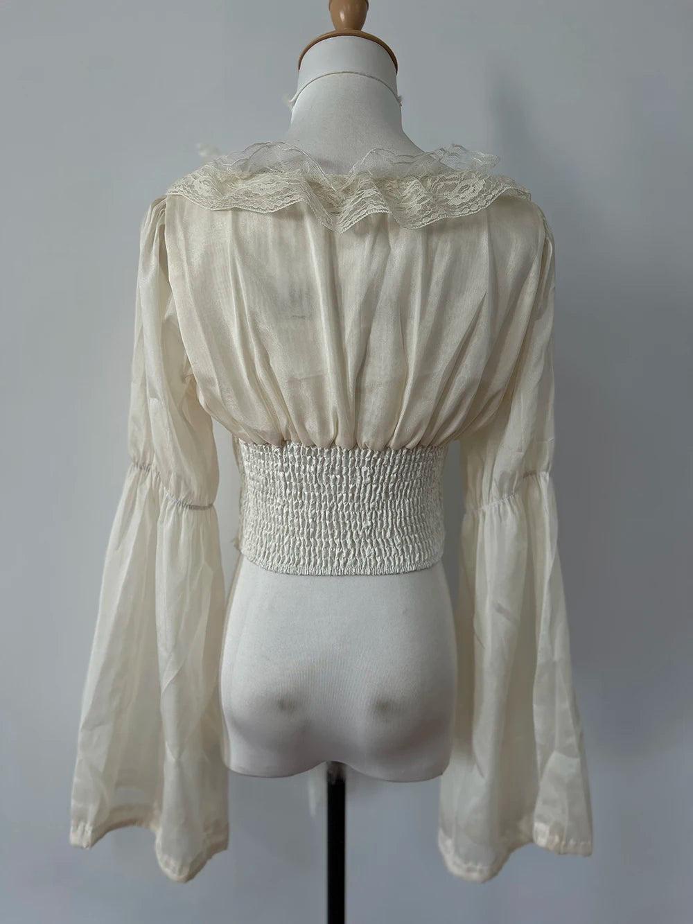 ParisianLace Strap Shirt Women Fashion Print Splice Temperament Gentle Sweet Solid Slim O-neck Spring Chic Female Top 2024