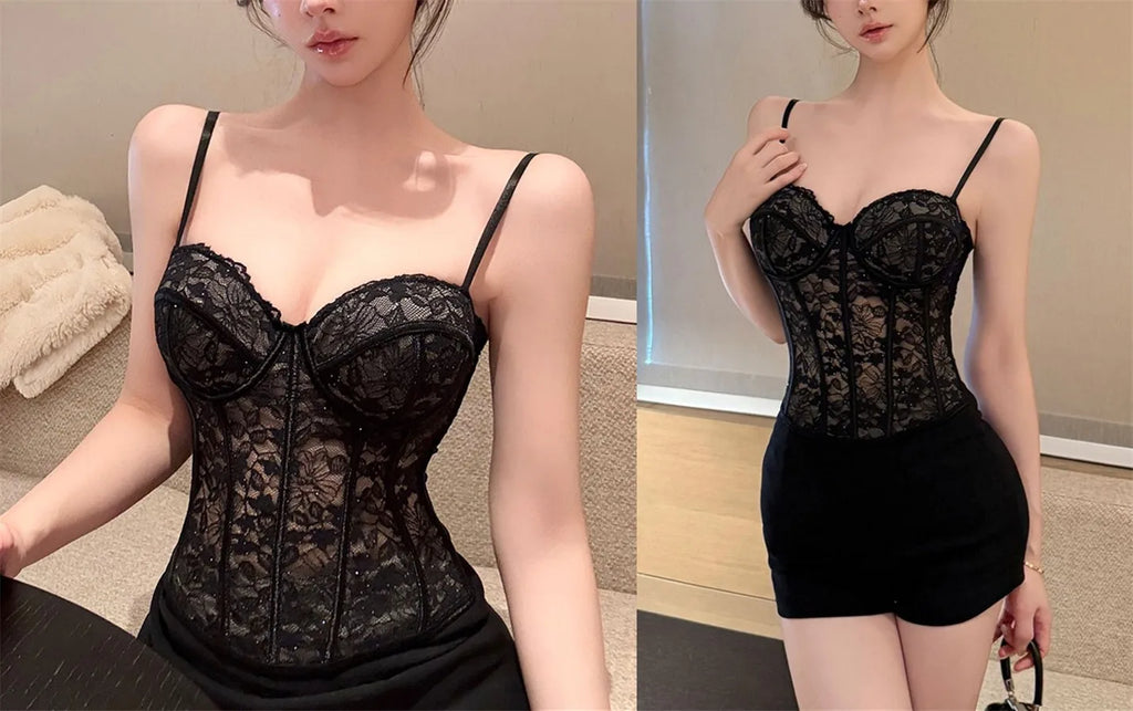 The Versailles Floral Lace Bustier | Sweet Corset Crop Top | Everyday Shaping Top | Parisian Princess