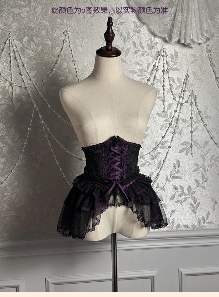 The Versailles Layered Tulle Corset | Jacquard Lace-Up Bustier | Pre-Order Exclusive | Parisian Princess