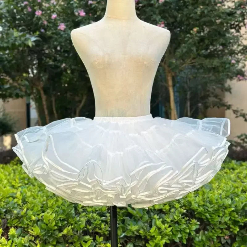 The Swan’s Cushion: Maximum Volume Soft Yarn Petticoat | Super Stuffed Lolita Skirt Support, Duck Butt Silhouette | Parisian Princess