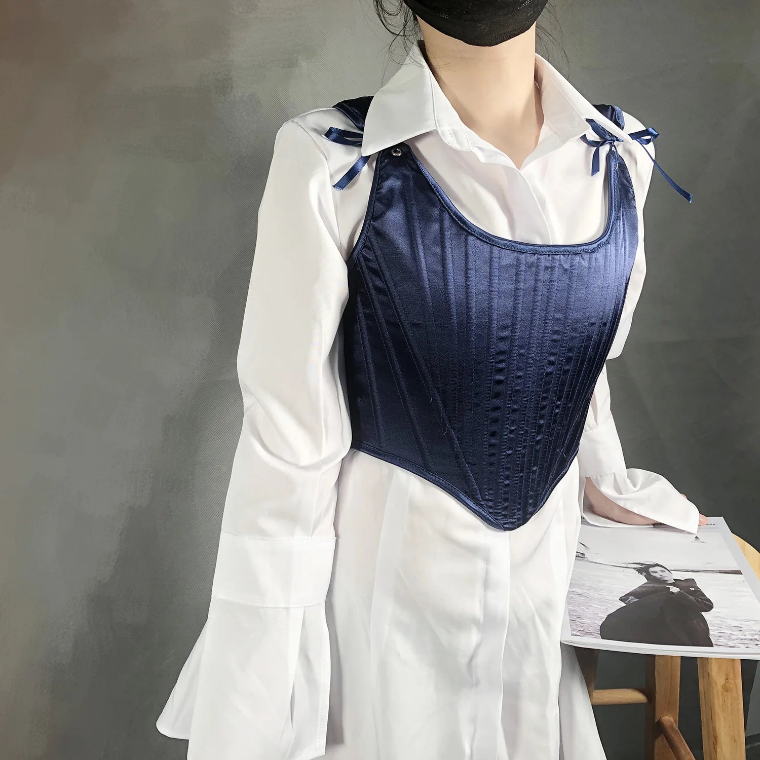 The Palais Boned Bustier | Classic Parisian Overbust Corset | Renaissance Structural Bodice Top | Parisian Princess