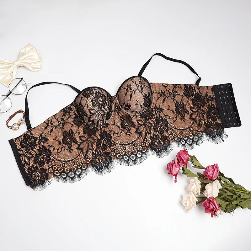The Versailles Floral Lace Bustier | Sweet Corset Crop Top | Everyday Shaping Top | Parisian Princess