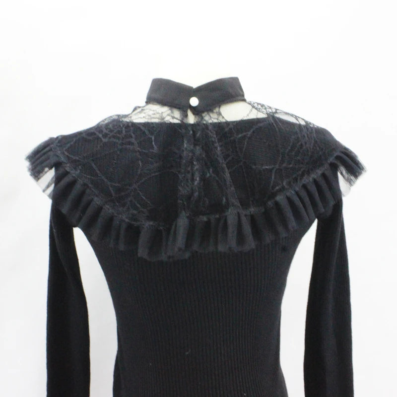 Elegant Hollow Embroidery High Collar Shawl Ruffled Fake Collar White Scarf Half Shirt Decorative Stand Collar