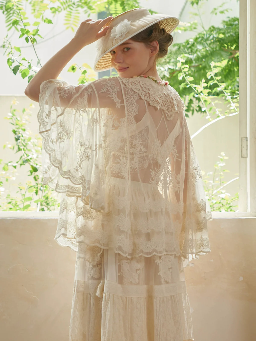 The Butterfly Dance Bolero | 3D Flower Lace Top | Hand-Dyed Versatile Cover-Up | Parisian Princess