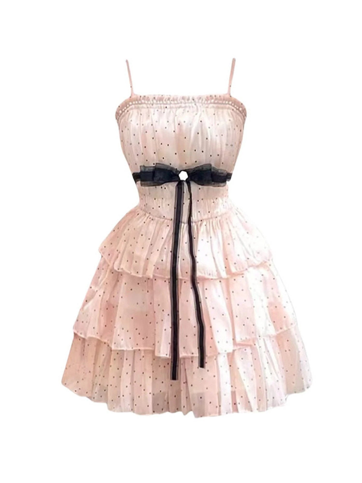 The Madeleine Pink Polka Dot Manteau | Parisian Bow Evening Mini | French Heritage A-Line Frock | 2026 Spring-Summer Atelier Collection