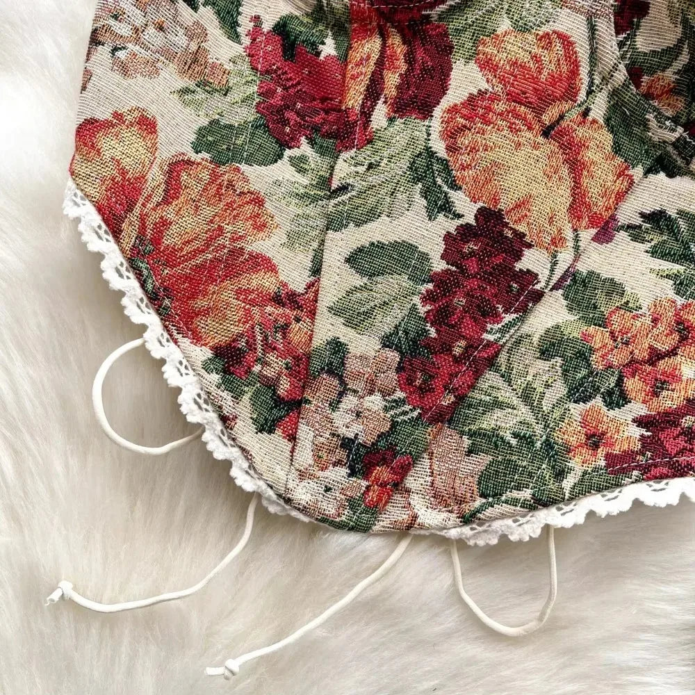 Slimming Parisian Corset Tanks Top Elegant Basic Crop Top  Women Bustier