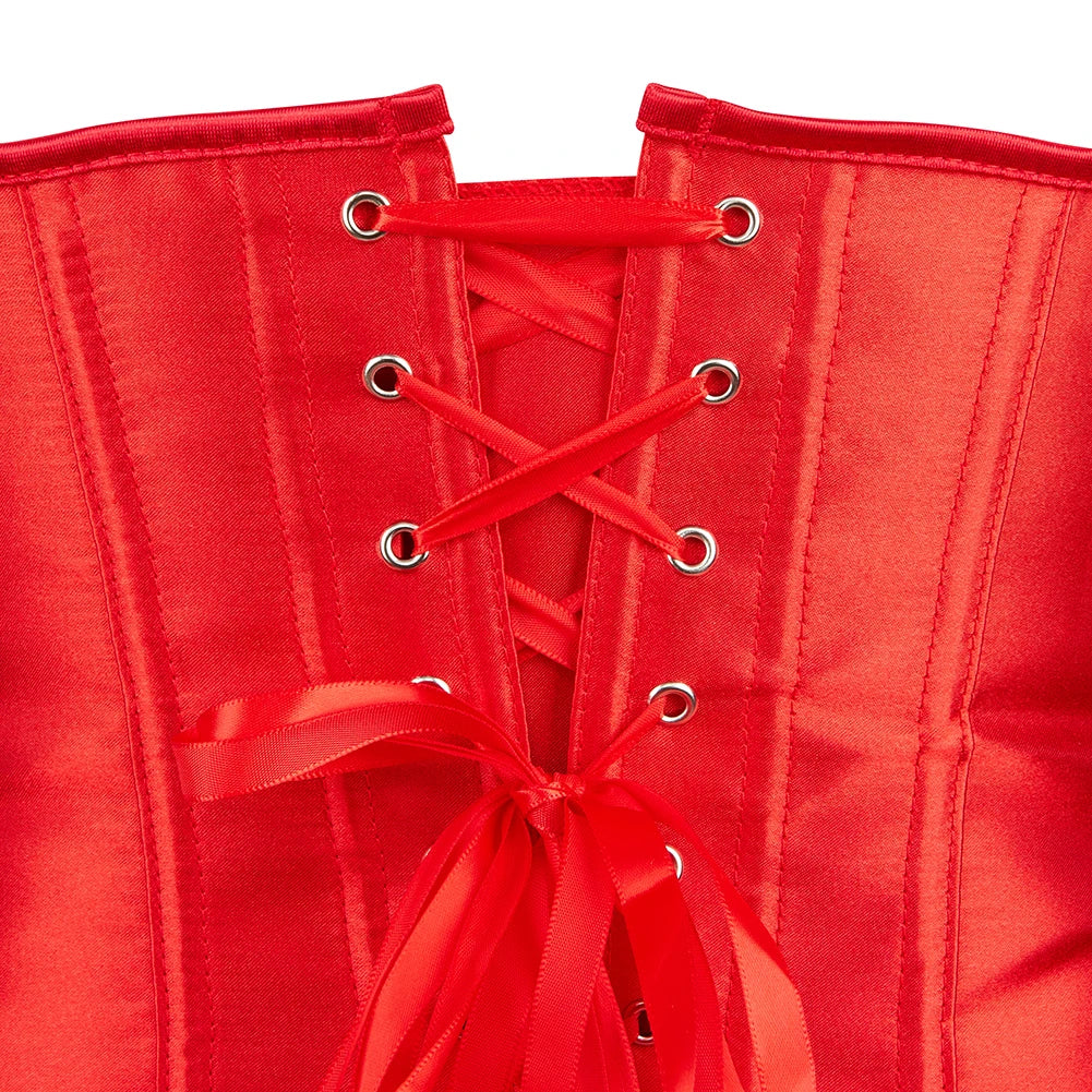 Underbust Corset Sexy Waist Slimming Corset Bustiers Body Shaper for Women Steampunk Lace-up Corset Belt Waist Trainer