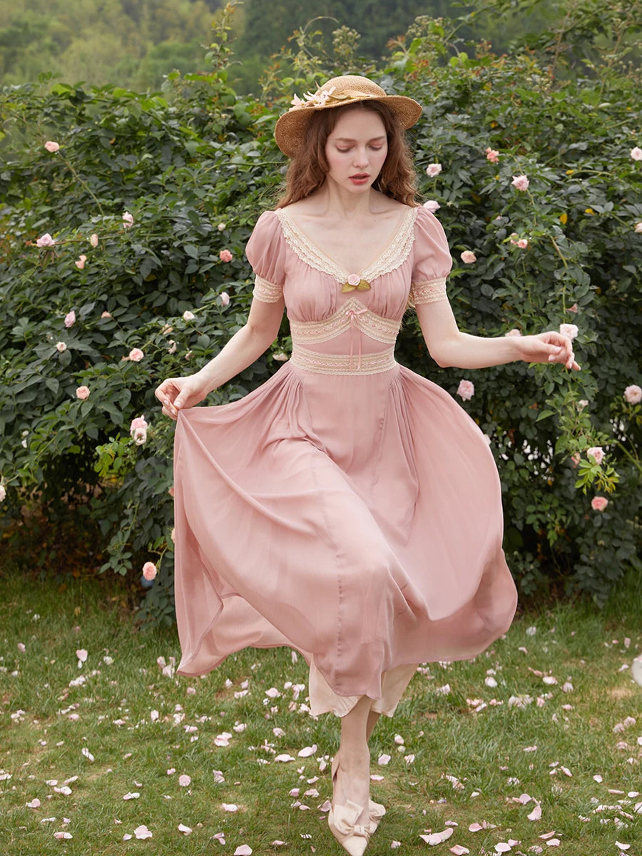 The Prairie Enchantress Gown: A Spring 2026 Masterpiece | French Countryside Tiered Lace Maxi | Parisian Princess