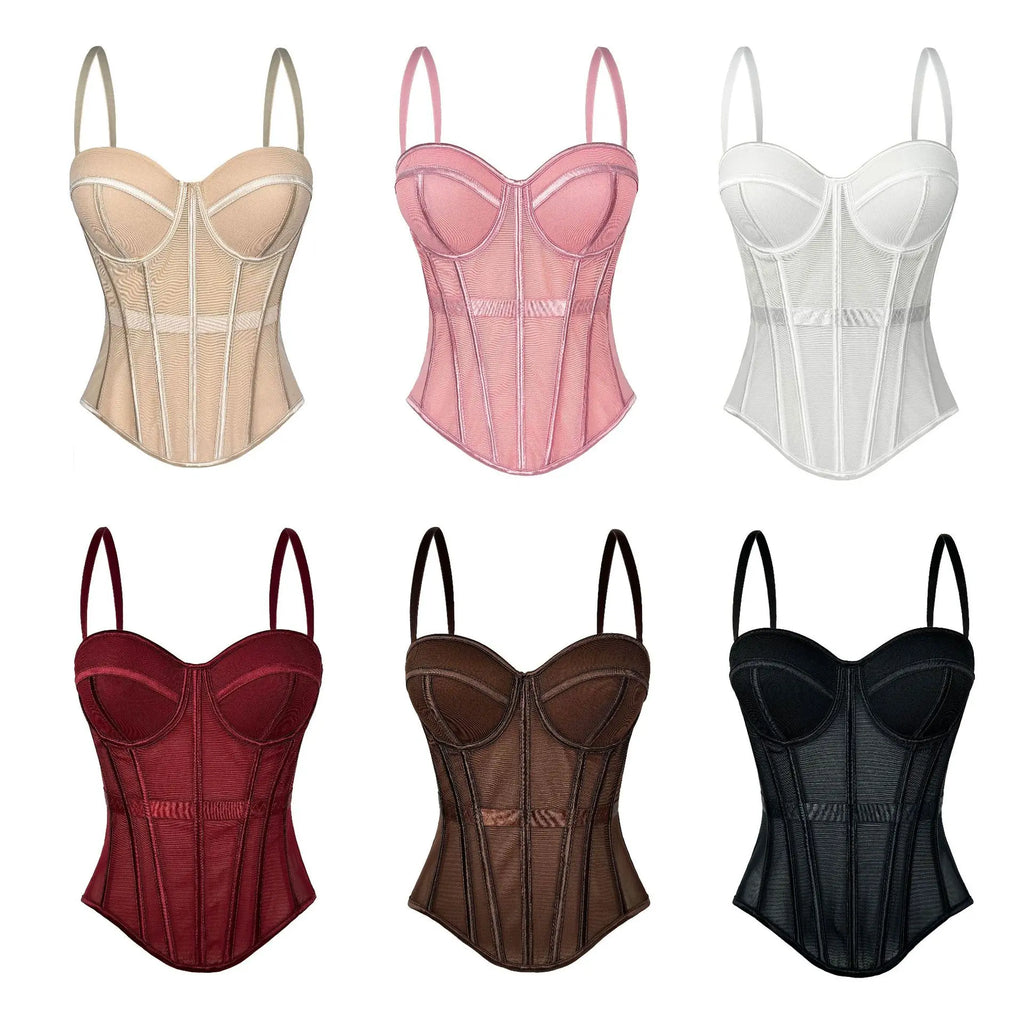 The Versailles Floral Lace Bustier | Sweet Corset Crop Top | Everyday Shaping Top | Parisian Princess