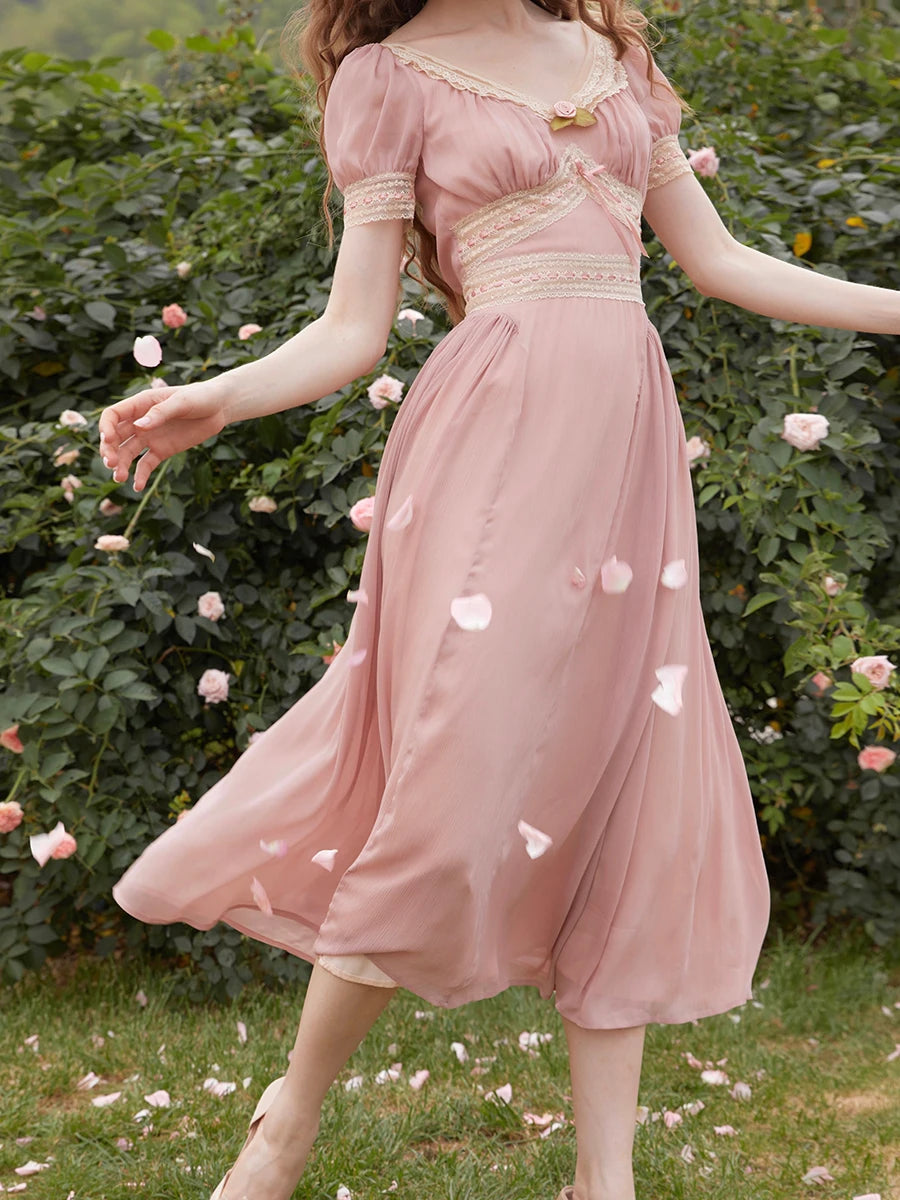 The Prairie Enchantress Gown: A Spring 2026 Masterpiece | French Countryside Tiered Lace Maxi | Parisian Princess