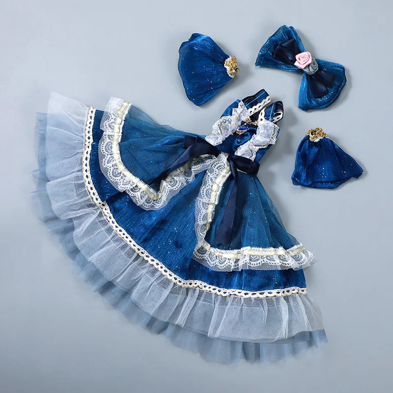 The Palais Doll Gown | 1/3 BJD Lolita Style Palace Skirt | 60cm Female Doll Dress & Accessories | Parisian Princess