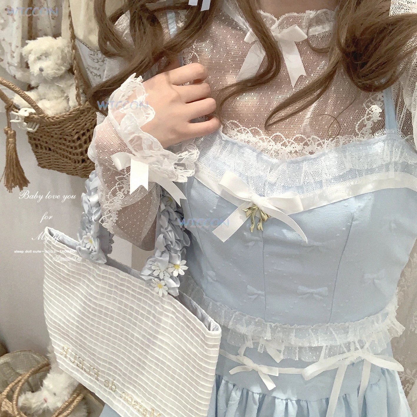 The Odette Ballet Bow Tie Set | Lace-Up High Waist Skirt & Strappy Top | Parisian Coquette Outfit