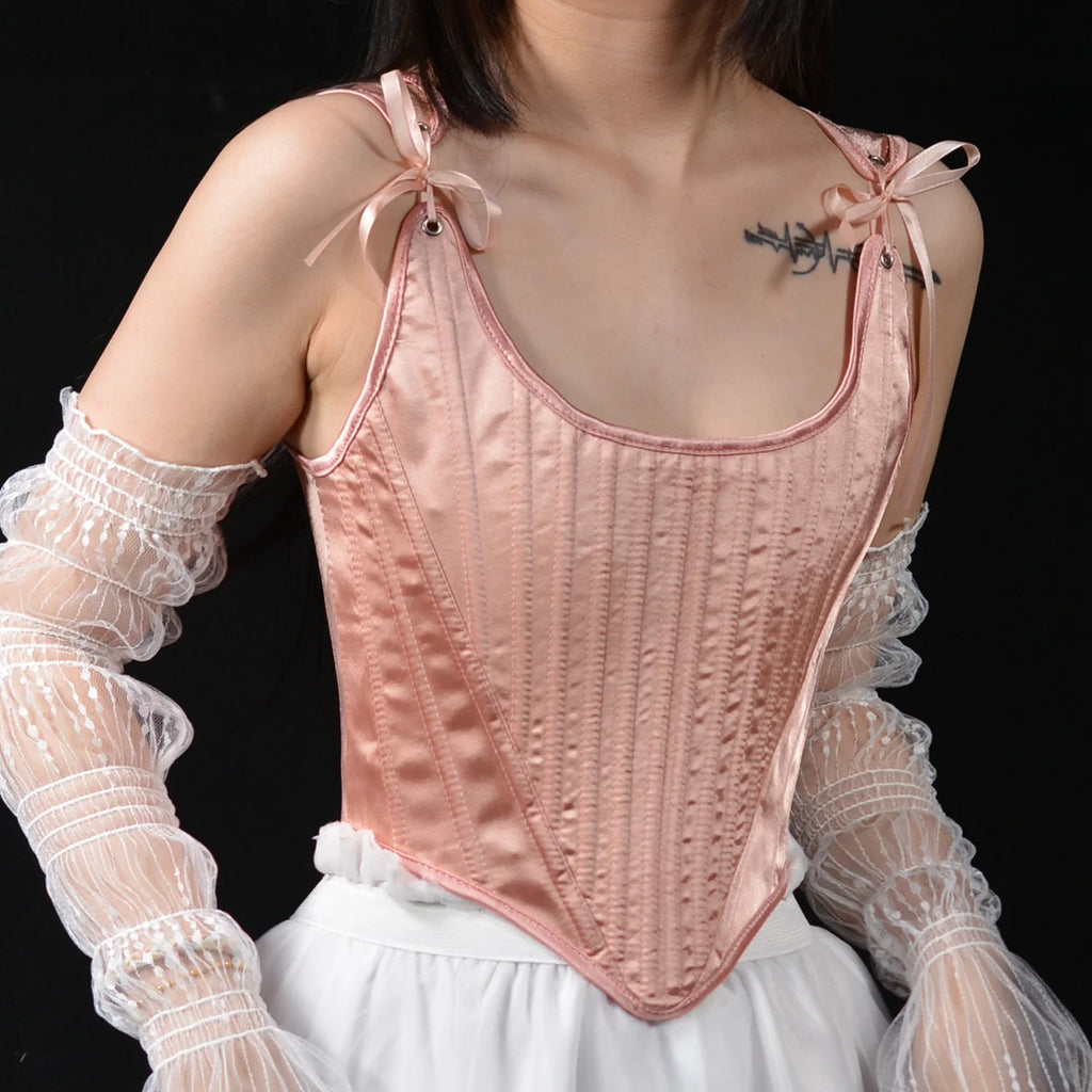 The Palais Boned Bustier | Classic Parisian Overbust Corset | Renaissance Structural Bodice Top | Parisian Princess
