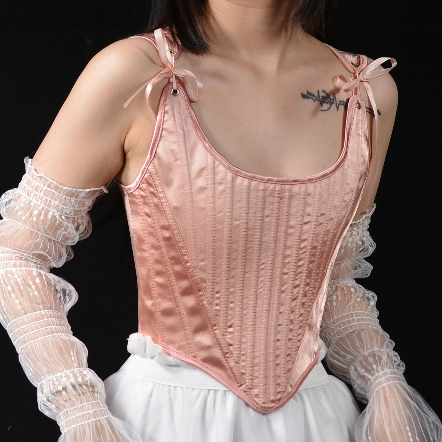 The Palais Boned Bustier | Classic Parisian Overbust Corset | Renaissance Structural Bodice Top | Parisian Princess