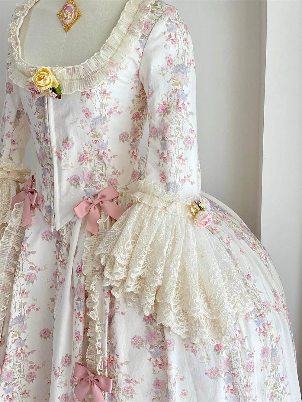 The Antoinette Versailles Gown | 18th Century Robe à la Française | Rococo Court Queen Ball Gown | Parisian Princess
