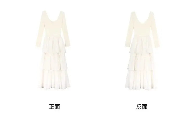 The Tuileries Garden Cake Dress | Long Sleeve Ruched Maxi | French Fairycore Gown | Parisian Princess