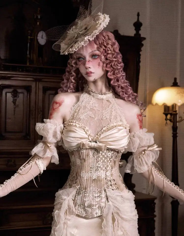 Goddess of Love Venus Lolita Women's Parisian Rococo Retro Elegance Dress Spooky Medieval Sexy Ghost Zombie Dress