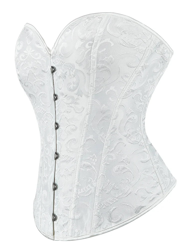 Corset Steel Boned Court Corset Laced Waist Cincher Vintage Shapewear Abdominal Belt Tight Binding