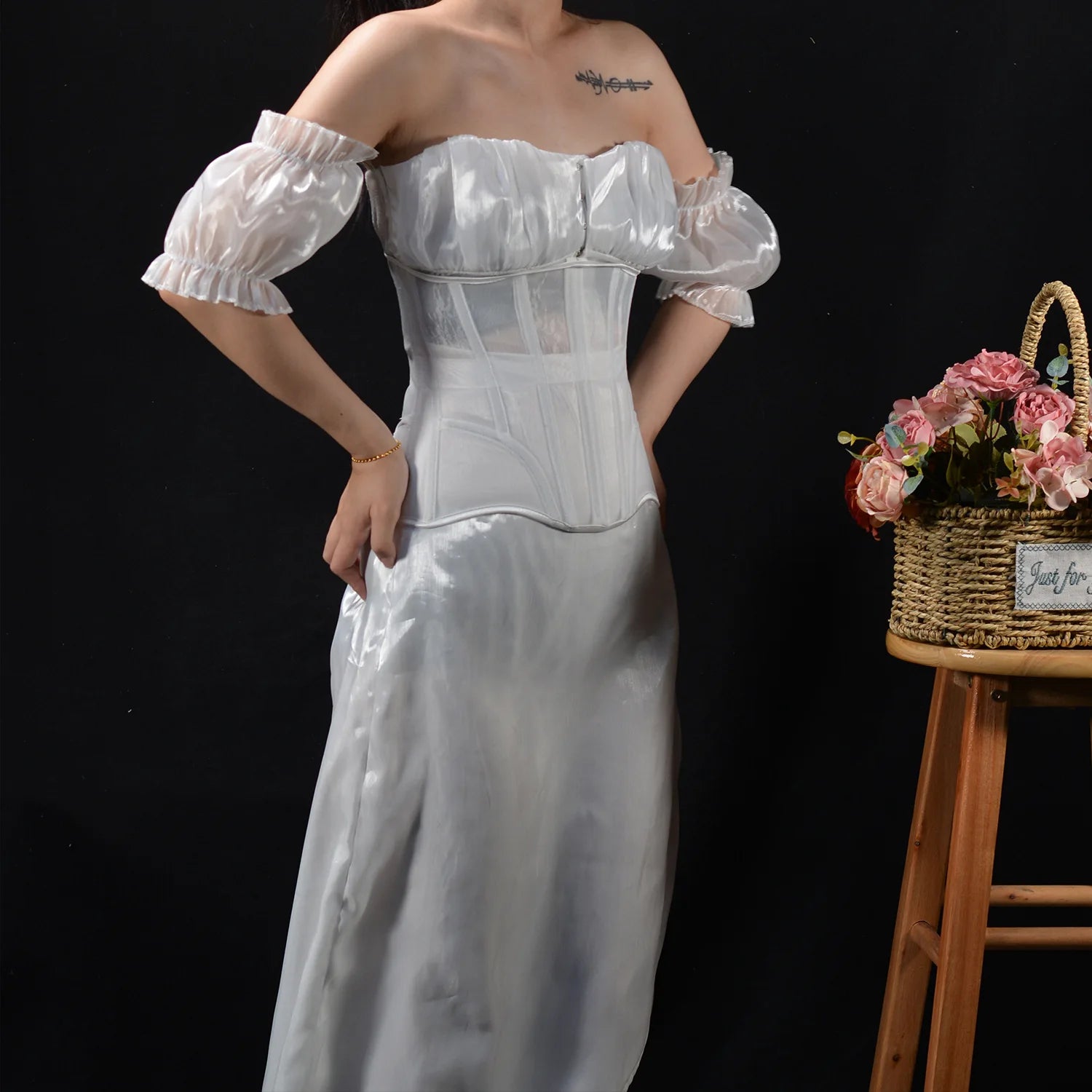 Women Abdomen Tight Corset Crops Under Bust Bustiers Breathable Mesh Waist Girdle With Bones Slimming Lace Up Bodices