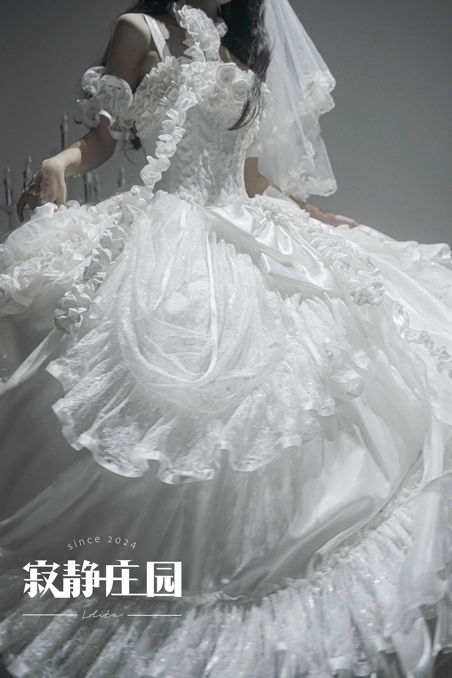 Original Purple Lolita Dark Gothic Fishbone Long Dress 2025 Halloween Christmas Cos Maxi Dresses for Women Sweet Wedding Dress