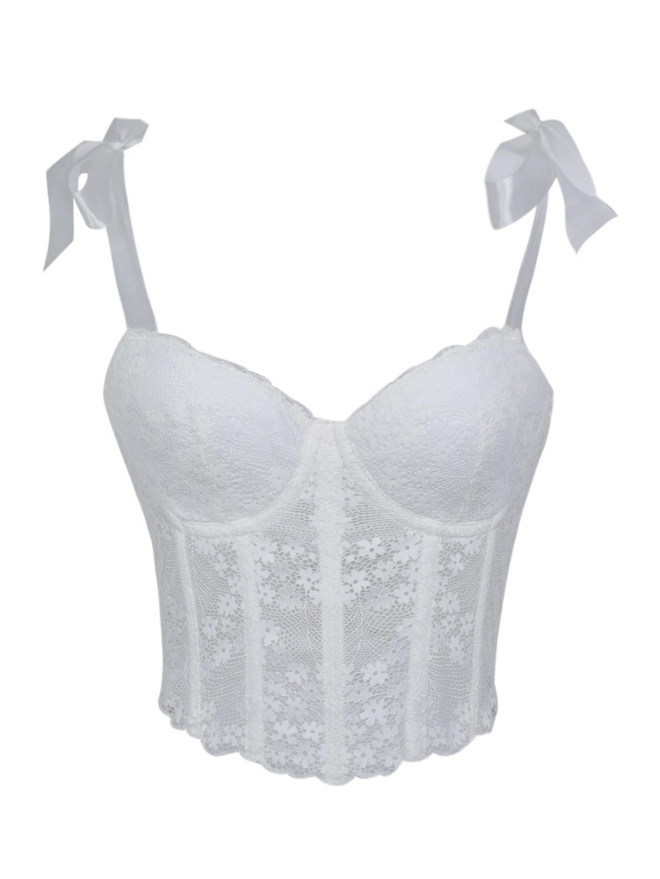 Lace lace-tied see-through sexy steel ring chest cushion corset