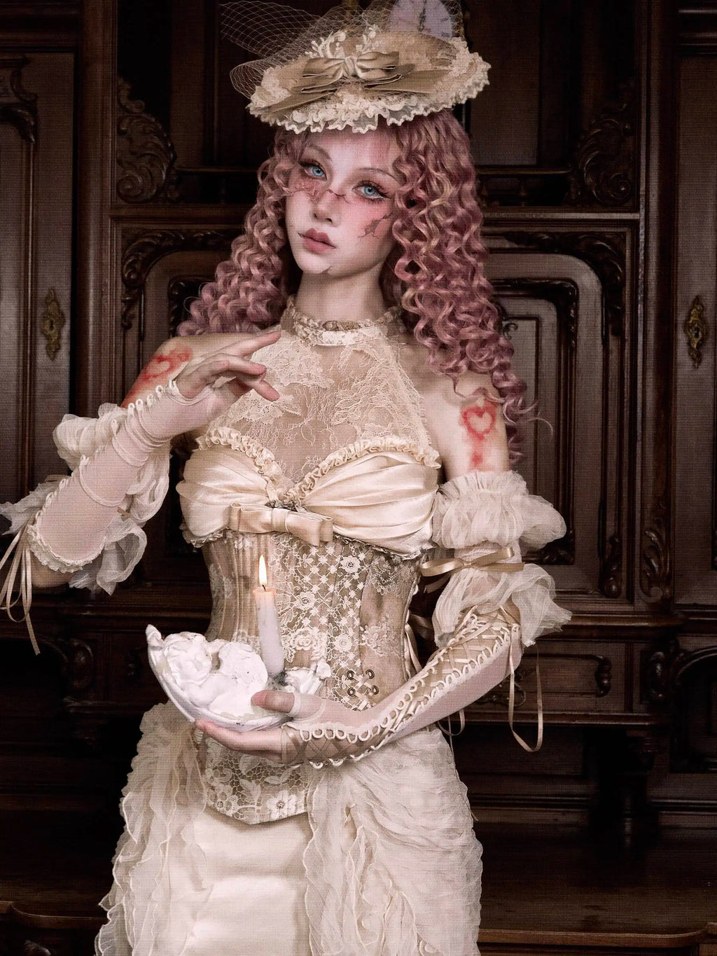 Goddess of Love Venus Lolita Women's Parisian Rococo Retro Elegance Dress Spooky Medieval Sexy Ghost Zombie Dress