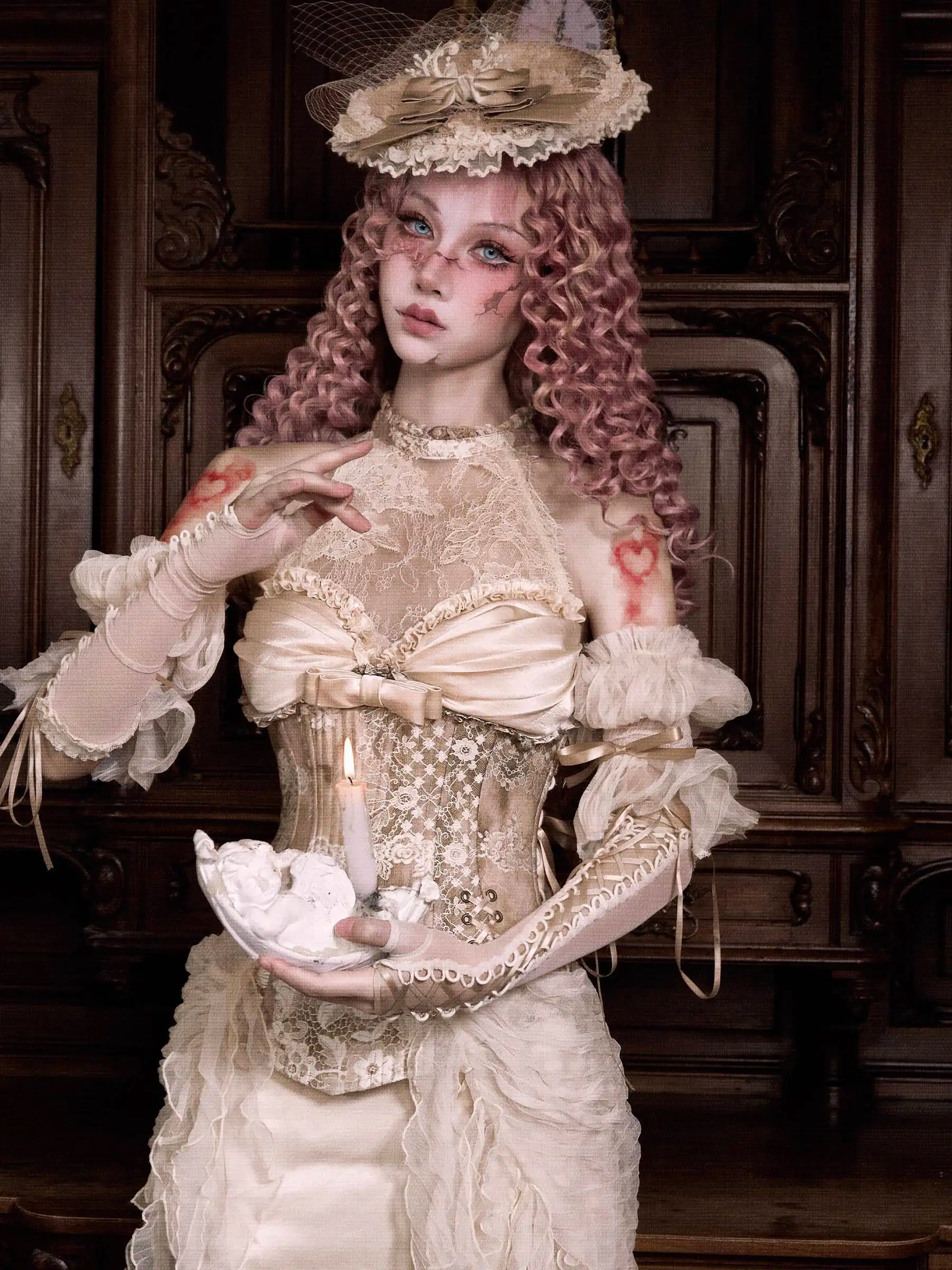 Goddess of Love Venus Lolita Women's Parisian Rococo Retro Elegance Dress Spooky Medieval Sexy Ghost Zombie Dress