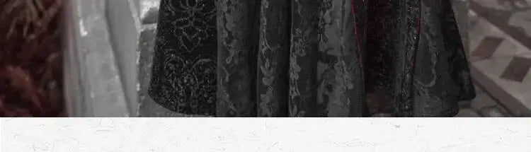 The Scarlet Blood Peak Manteau | French Gothic Dark Heart Velvet Gown | Glitter Mermaid Cosplay Dress | Winter 2024 Atelier Collection