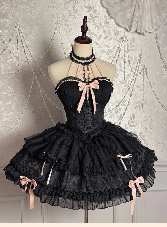 The Versailles Layered Tulle Corset | Jacquard Lace-Up Bustier | Pre-Order Exclusive | Parisian Princess