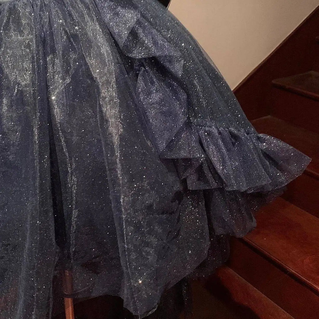 Gothica Parisian Waist Wrapped, Slim and Sparkling Tailed Dress Short Skirt for Women