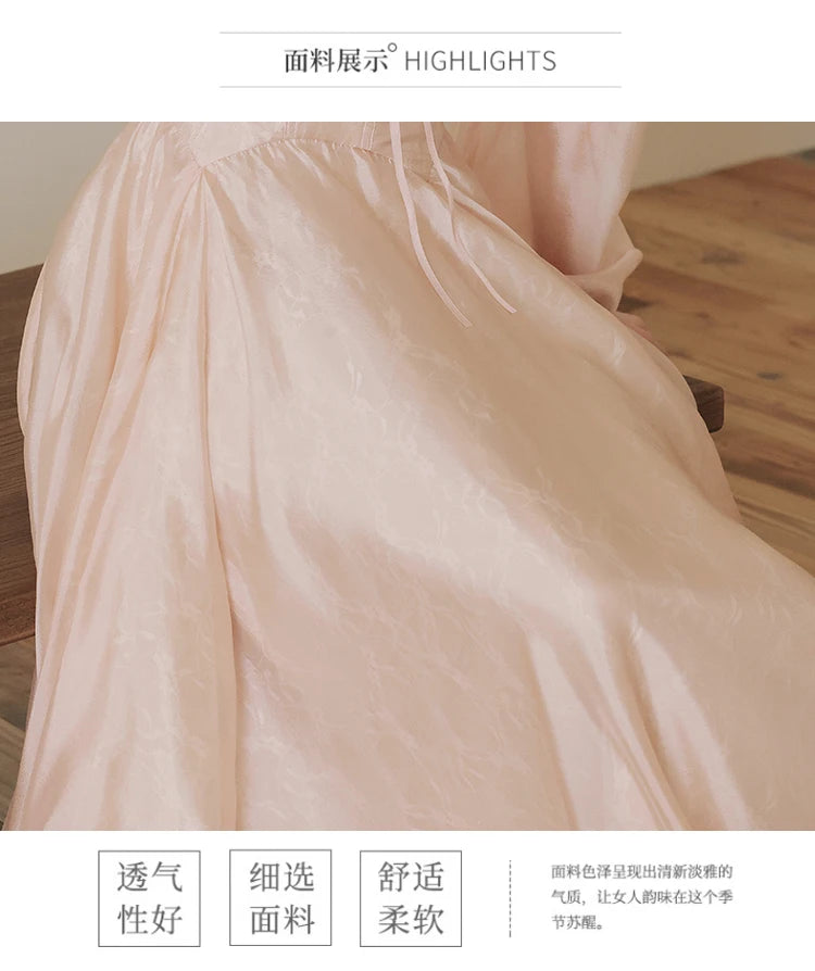 The Frosty Pink Chiffon Dress | Square Neck Lace Puff Sleeve Midi | Sweet Princess Gown | Parisian Princess