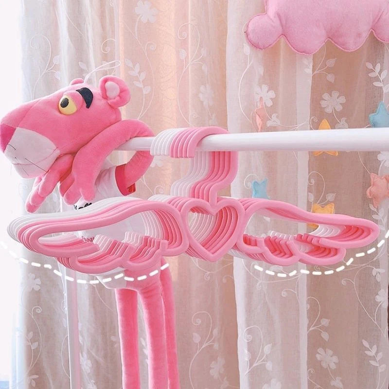 5-25PCS Heart Space Saving Pink Hangers,Durable Non-Slip Hangers for Clothes Dresses Shirts Pants ,Household Wardrobe Organizer