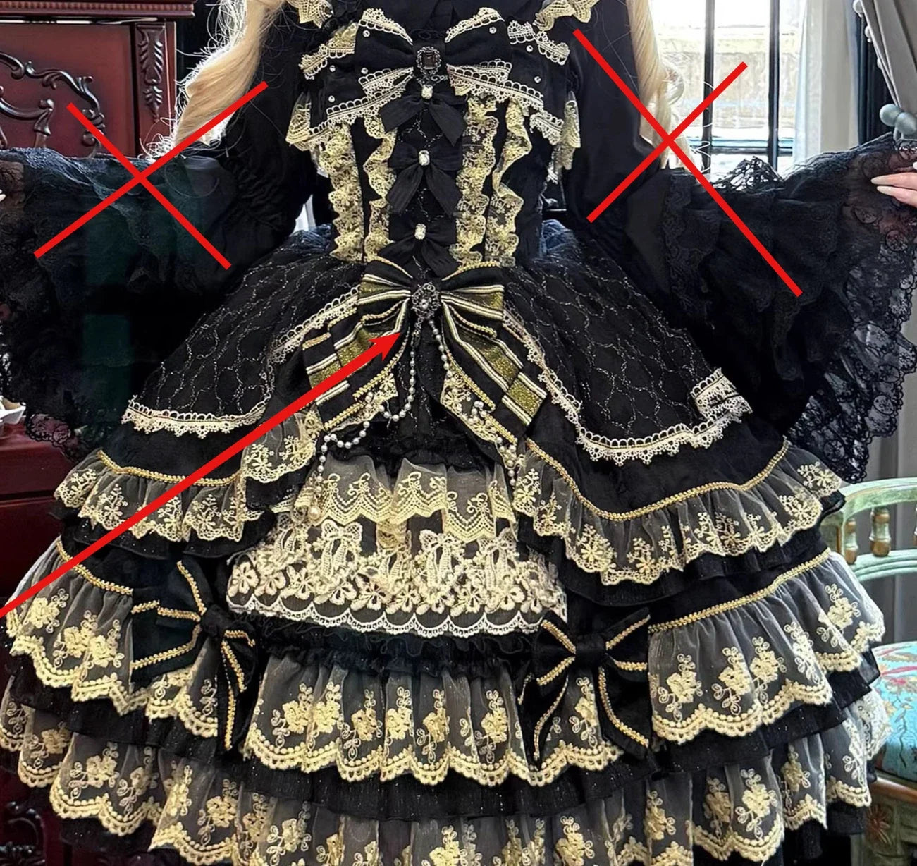 Original Gothic Cos Suspender Dress Jsk Summer New Female Slim-Fit Elegant Cute Bow Cake Dresses Women's Lolita Birthday Dress