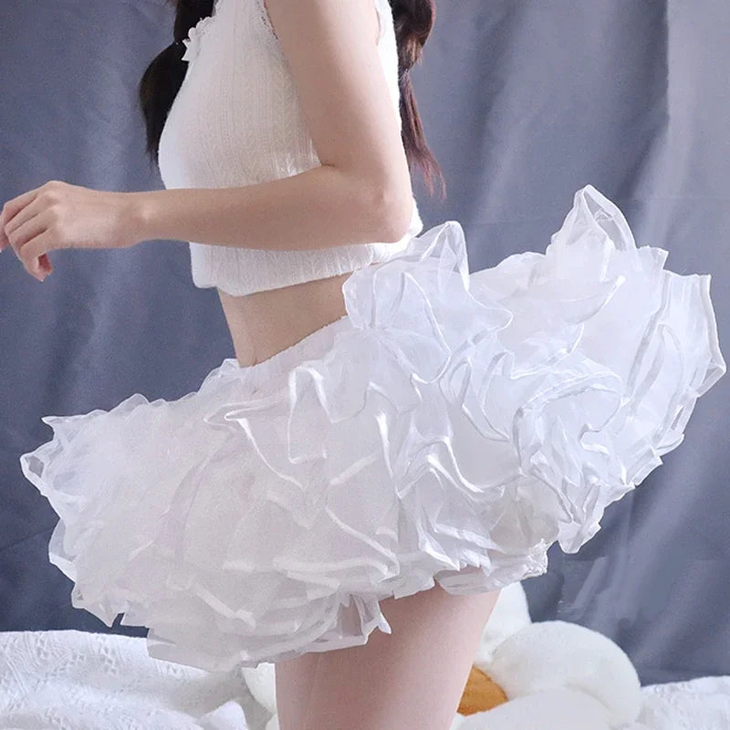 The Swan’s Cushion: Maximum Volume Soft Yarn Petticoat | Super Stuffed Lolita Skirt Support, Duck Butt Silhouette | Parisian Princess