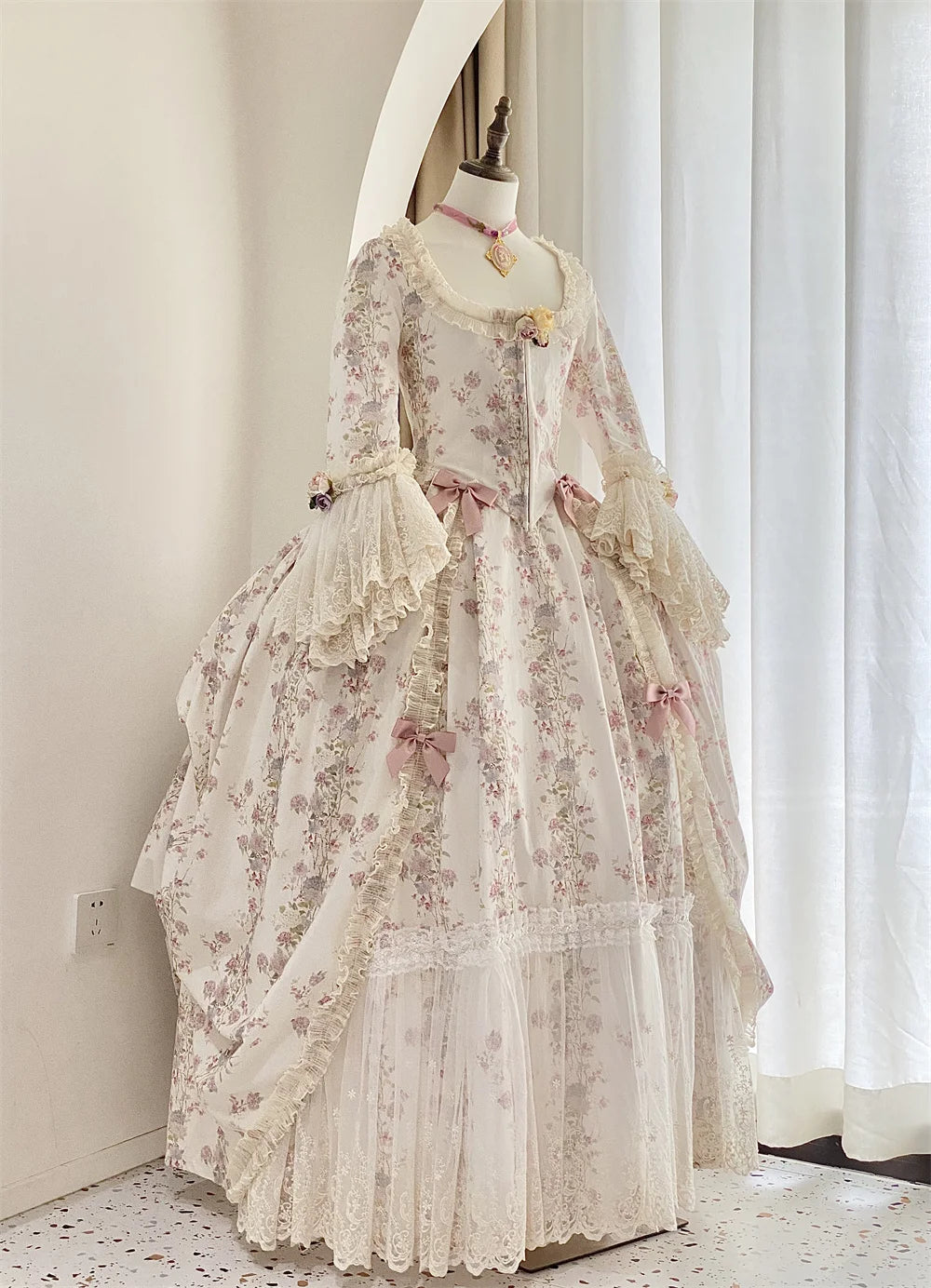 The Antoinette Versailles Gown | 18th Century Robe à la Française | Rococo Court Queen Ball Gown | Parisian Princess