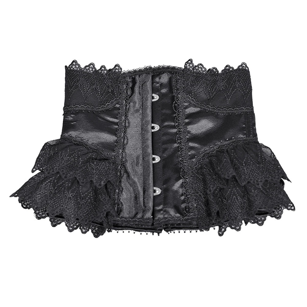 Women Short Steel Bones Floral Lace Underbust Corset Sexy Wedding Evening Dress Corsets Luxury Court Princess Cosplay Lolita