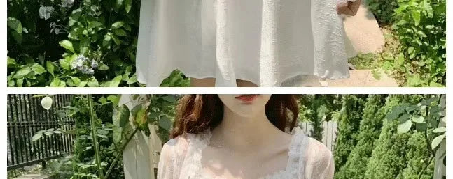 Lace Sun Protection Clothing Women's Summer Outerwear with Strap Vest Top Short Slim Long Sleeve Shirt Coat Gentle Breeze