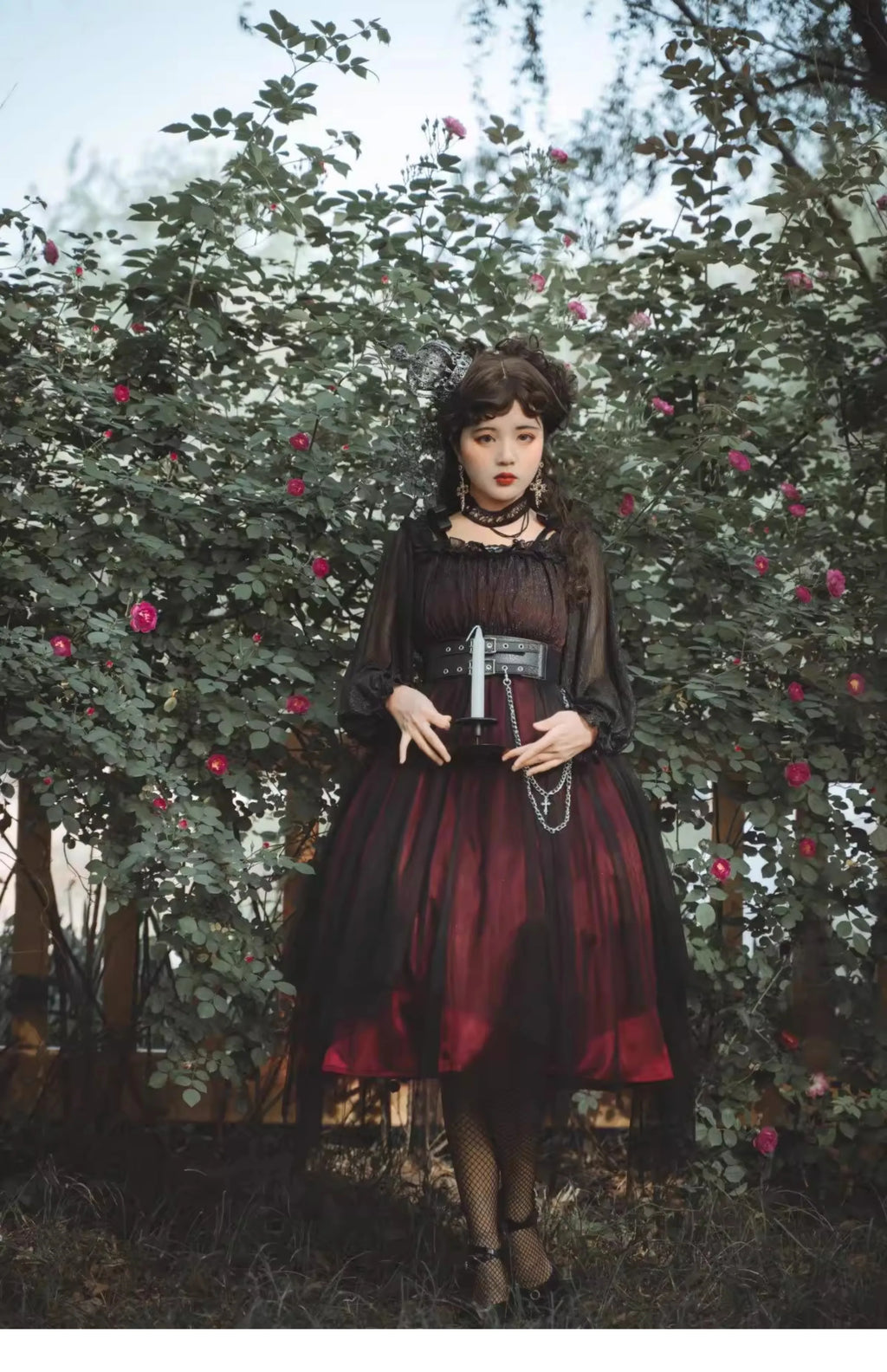 The Aurelia Gothica Gauze Skirt | Hand-Stitched Apricot Maxi | French Flounce Skirt with Ear Fringe | Parisian Princess