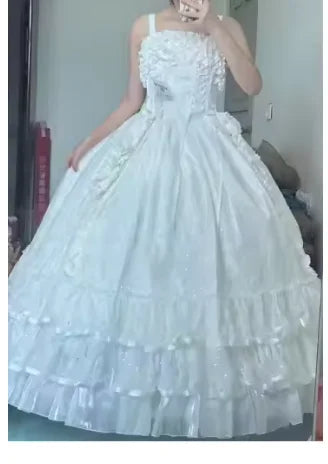 Original Purple Lolita Dark Gothic Fishbone Long Dress 2025 Halloween Christmas Cos Maxi Dresses for Women Sweet Wedding Dress