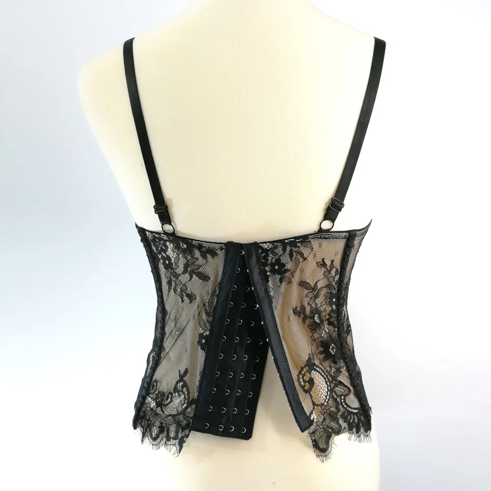The Versailles Floral Lace Bustier | Sweet Corset Crop Top | Everyday Shaping Top | Parisian Princess