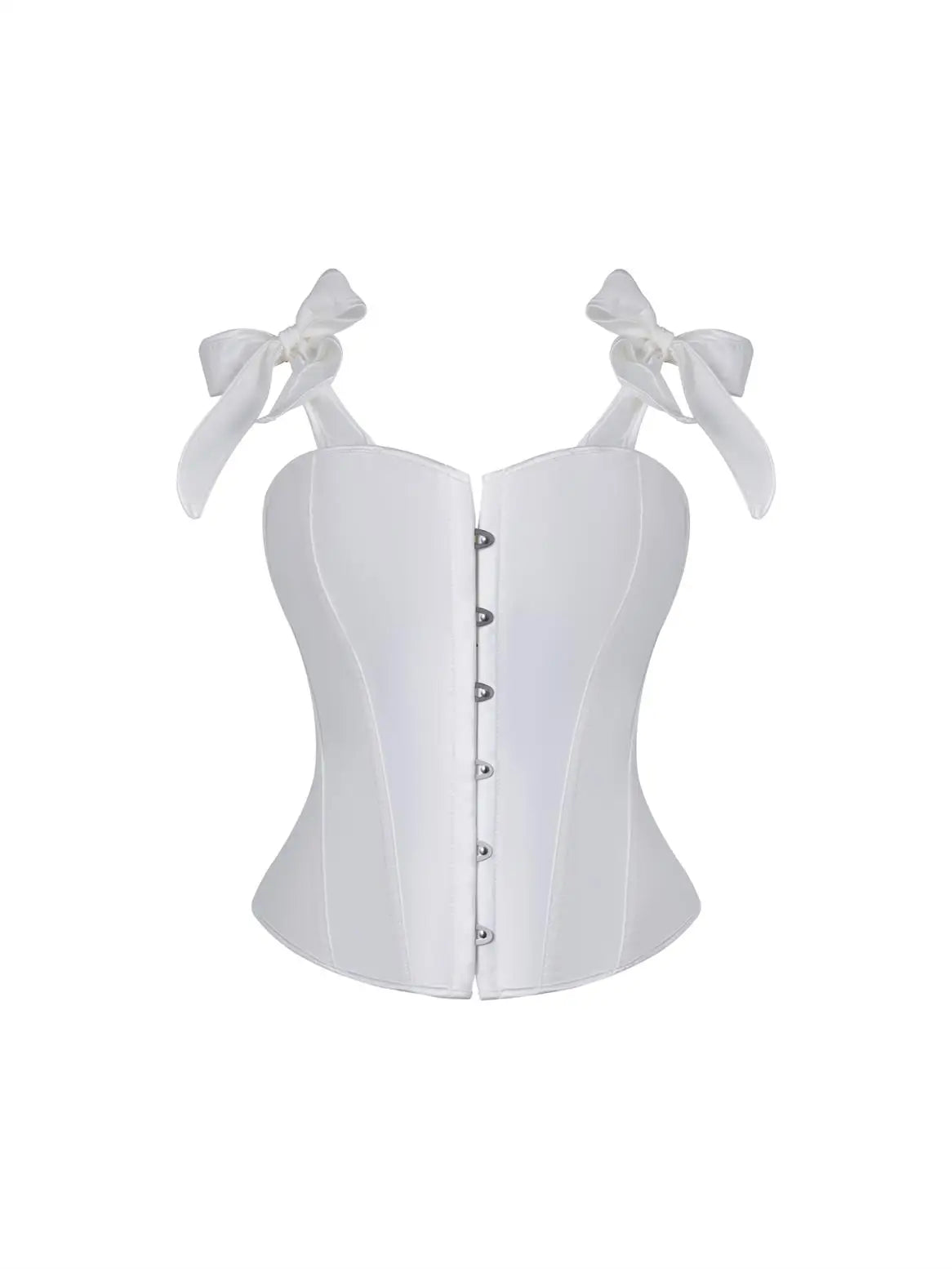 Satin solid color halterdouble shoulder strap adjustable strapless corset for ladies