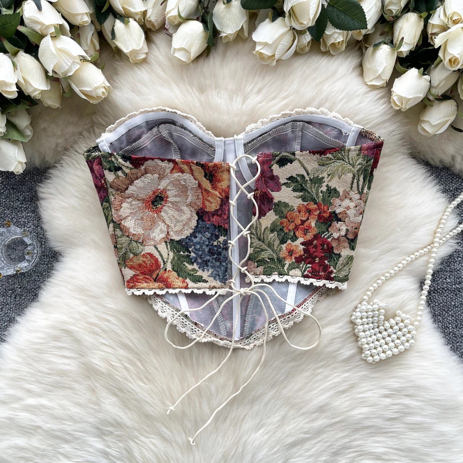 Slimming Parisian Corset Tanks Top Elegant Basic Crop Top  Women Bustier