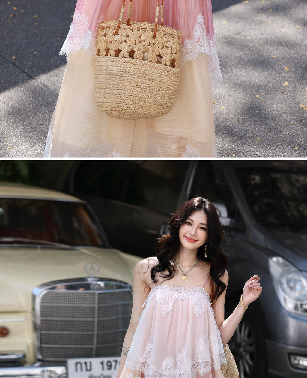 The Chantilly Gradient Lace Gown | Strapless Heavily Embellished Maxi | Vintage Gathered Skirt | Parisian Princess
