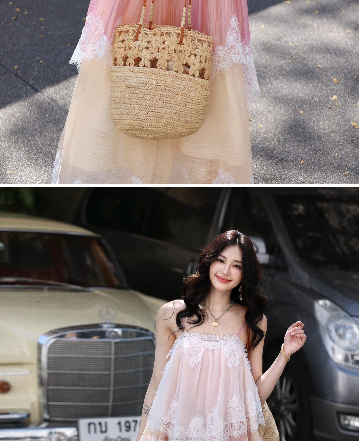 The Chantilly Gradient Lace Gown | Strapless Heavily Embellished Maxi | Vintage Gathered Skirt | Parisian Princess