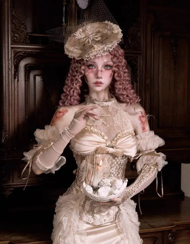 Goddess of Love Venus Lolita Women's Parisian Rococo Retro Elegance Dress Spooky Medieval Sexy Ghost Zombie Dress