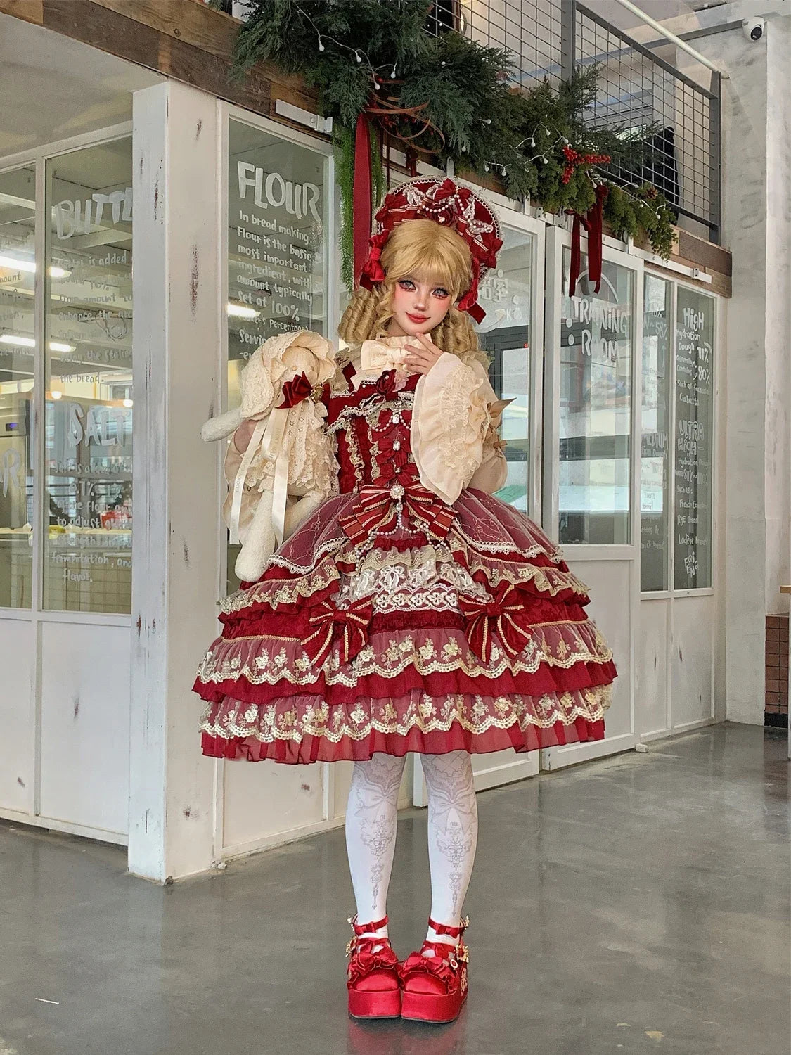 Original Gothic Cos Suspender Dress Jsk Summer New Female Slim-Fit Elegant Cute Bow Cake Dresses Women's Lolita Birthday Dress