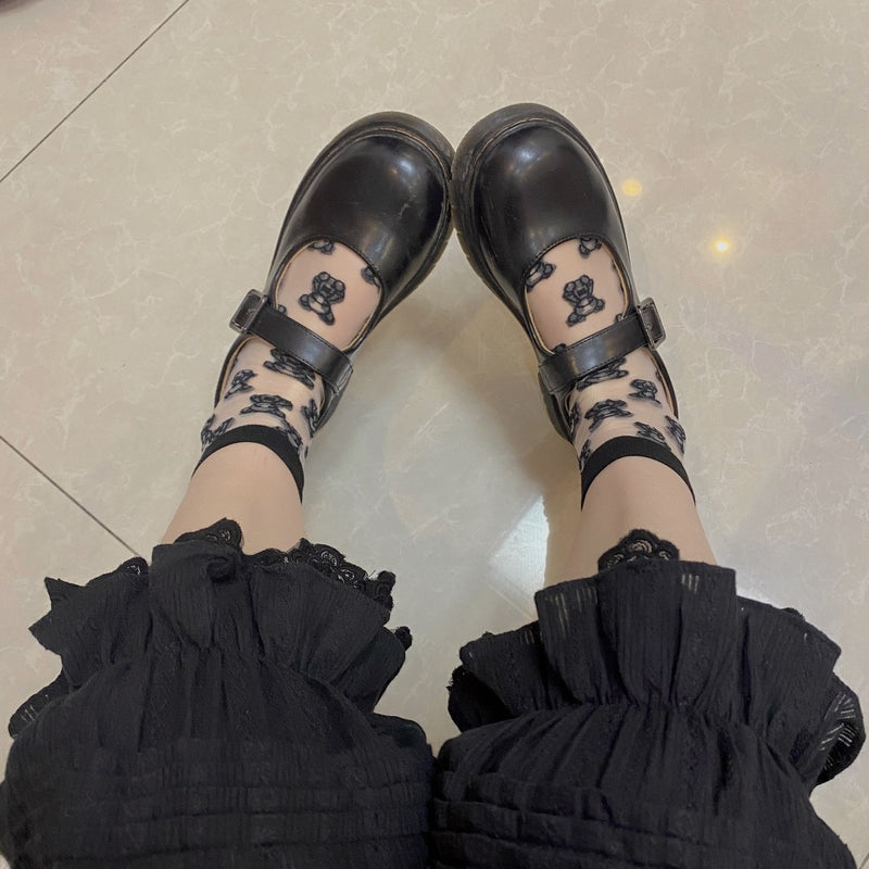 French Sweet Lolita Safety Short Pants Women Parisian Ruffleds Knickers Cotton Elastic Waist Victorian Bow Shorts Cute Bloomers