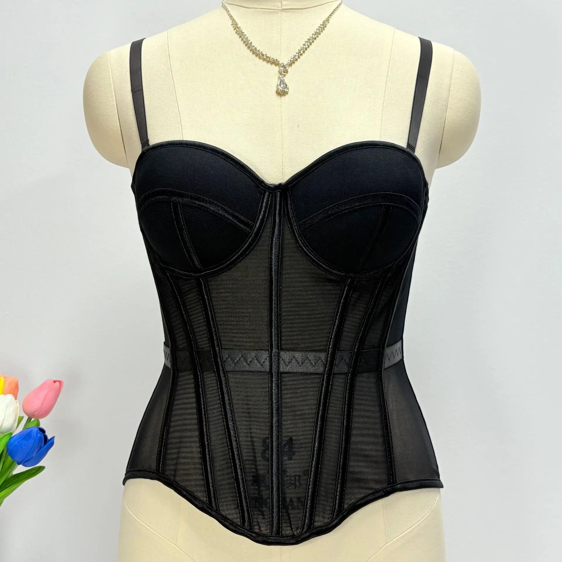 The Versailles Floral Lace Bustier | Sweet Corset Crop Top | Everyday Shaping Top | Parisian Princess