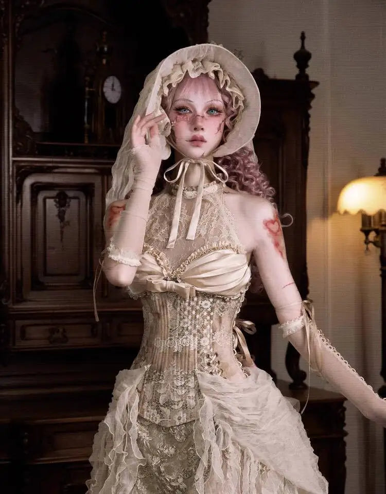Goddess of Love Venus Lolita Women's Parisian Rococo Retro Elegance Dress Spooky Medieval Sexy Ghost Zombie Dress