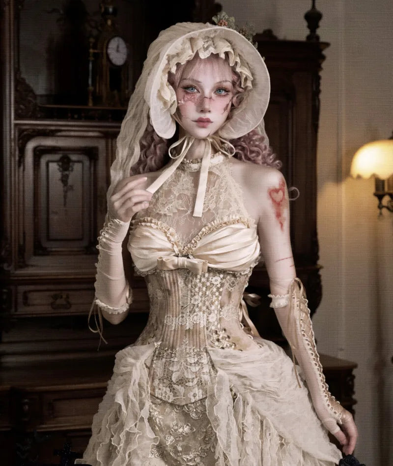 Goddess of Love Venus Lolita Women's Parisian Rococo Retro Elegance Dress Spooky Medieval Sexy Ghost Zombie Dress